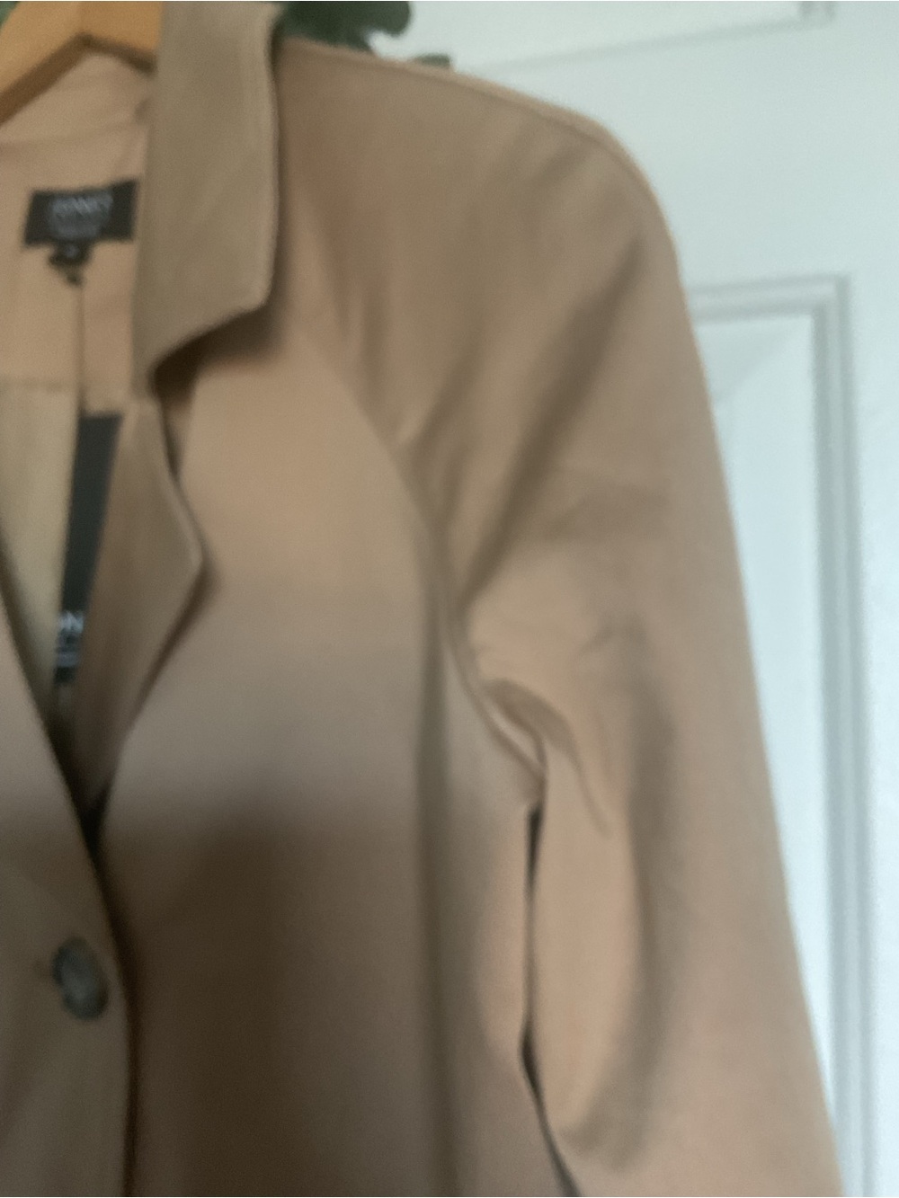 Jones New York Camel Double-Breasted Trench Coat - Picture 6 of 11